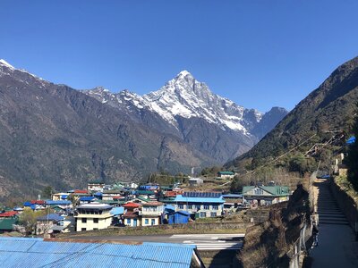 Himalayas trail on the way to Everest base camp photo