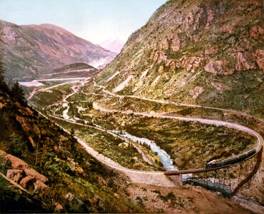 Georgetown Loop of the Colorado Central Railroad in Colorado 1899 photo