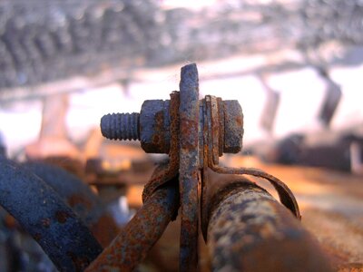 Old iron screw thread photo