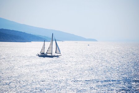 Landscape calm sailing photo
