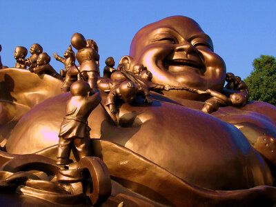 Bronze Buddha Statue in Wuxi, China photo
