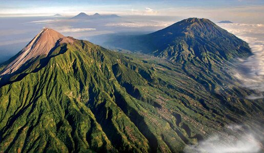 Mount Merapi volcano, Java, Indonesia photo