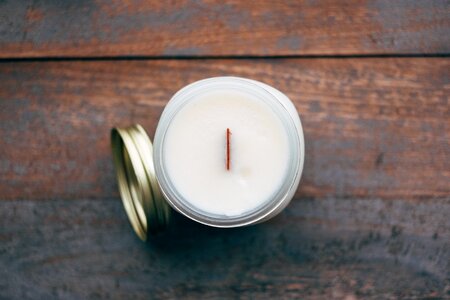 Candle Jar White photo