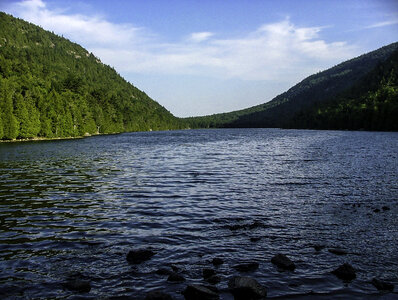 Landscape at Bubble Pond in Acadia National Park, Maine photo