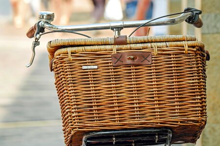 Basket bicycle container photo