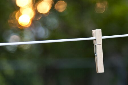 Clothes line clothespin photo