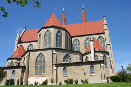 Church and Steeple in Helena, Montana photo