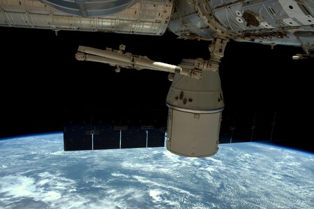 Dragon Spacecraft Undocks