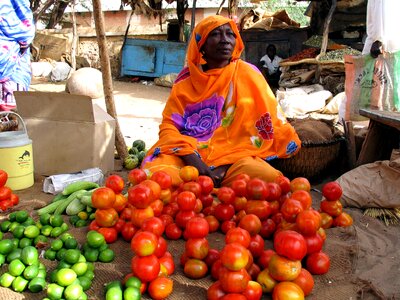 Female market seller photo