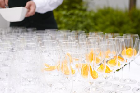 Wine Glasses at Party photo