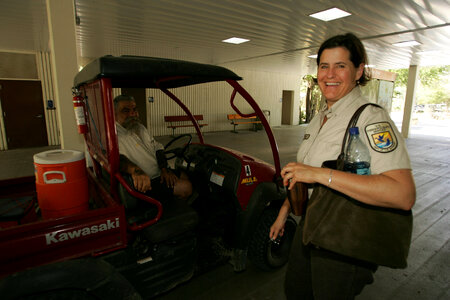 Service employee at Santa Ana National Wildlife Refuge