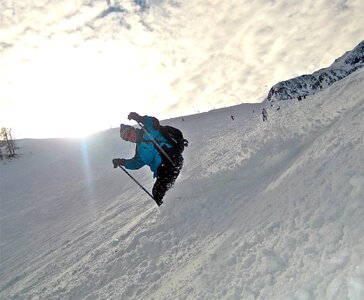 Skiing alps downhill skiing photo