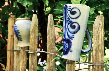 Ceramics fence jar photo