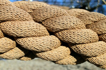 Rope fixing twisted ropes photo