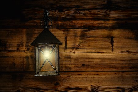 Lantern Light Rustic Wood photo