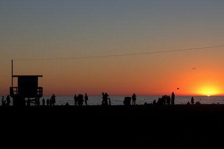 Silhouette Beach Sunset photo