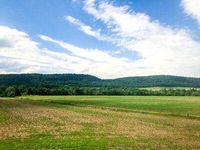 Landscape Over Blue Sky