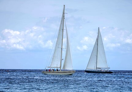 Boat mast ocean photo