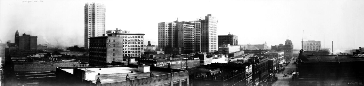 Black and White Skyline of Birmingham, Alabama photo