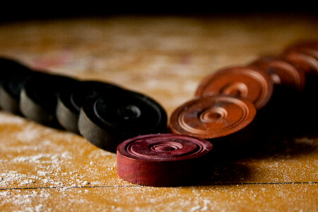 Carrom Coins Fallen Heap