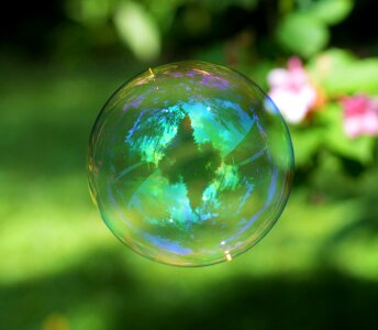Soapy water make soap bubbles float