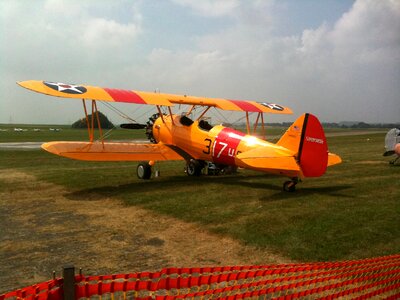 Aircraft aerobatics yellow photo