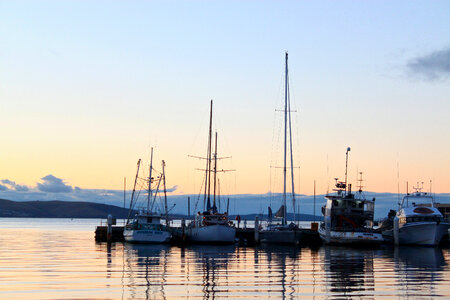 Hobart Harbor in Tasmania, Australia photo