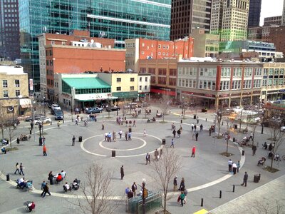 People market square buildings photo