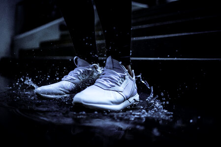 Shoes making a splash