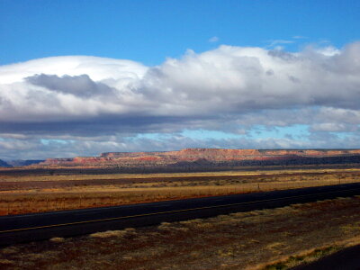 Desert highway landscape photo
