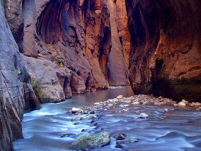 River in the Canyon at Zion National Park, Utah