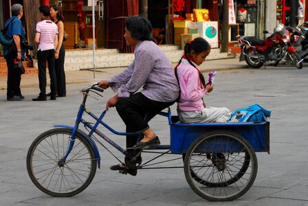 Bicycle cart child photo