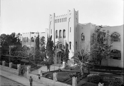 Herzliya Hebrew Gymnasium in 1936 in Tel Aviv, Israel photo