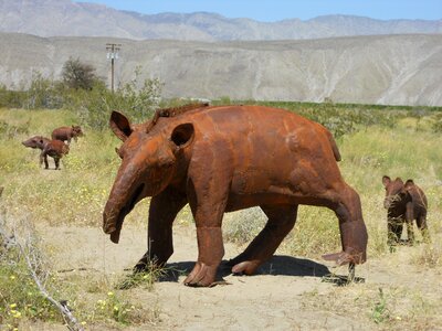 Desert metal sculpture artist