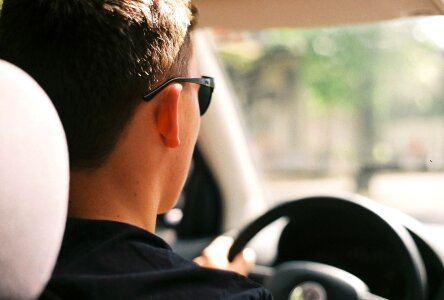 Car driver driving