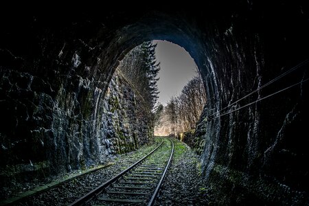 Railroad track rail traffic railway tunnel