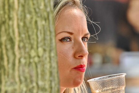 Blonde Hair eyelashes eyes photo