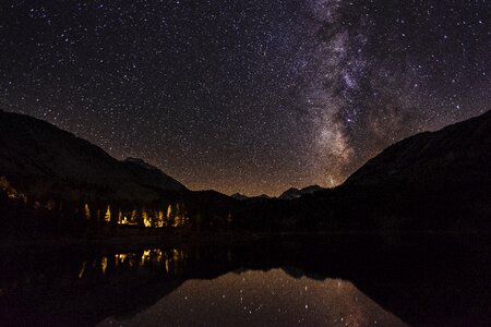 Lake starry camping