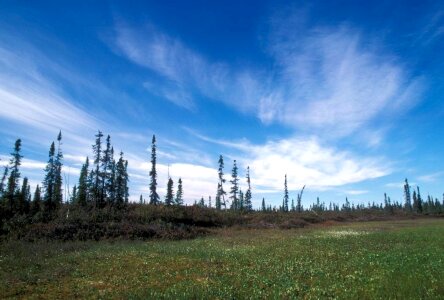 Beautiful clouds countryside photo