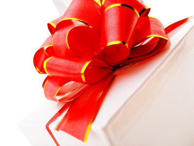 Gift box bow photo