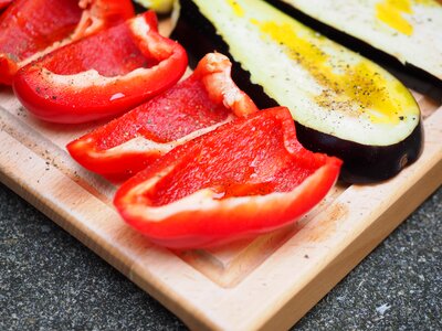 Grilled vegetables zucchini peppery