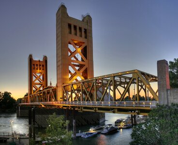 River Tower Bridge Sacramento California photo