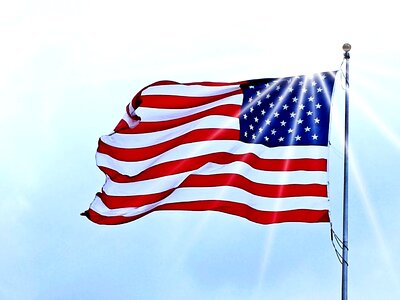 Blue Sky flag United States photo