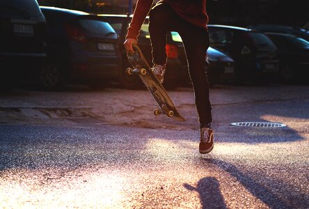 Riding a Skateboard photo