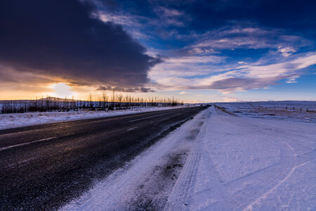 Cold Winter Road Free Photo photo