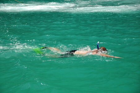 Swimmer Underwater Sea photo