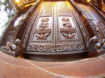 Wooden buddha buddhist photo