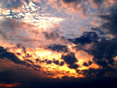 Dark cloudscape sunlight