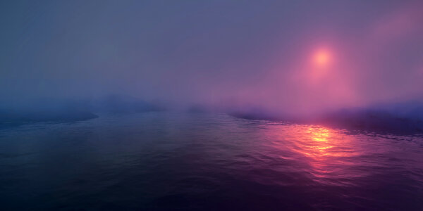 Nightly ocean. natural backgrounds