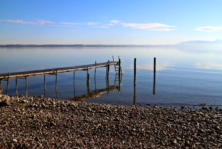 Lake blue sky